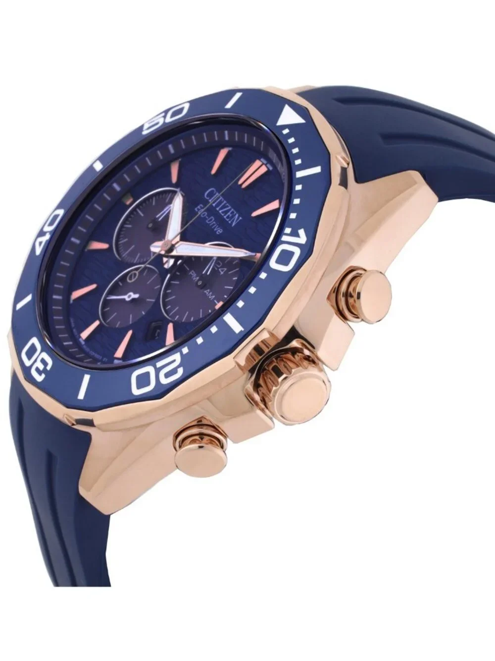 NWT Citizen Endeavor Chronograph Quartz Blue Dial Men's Watch